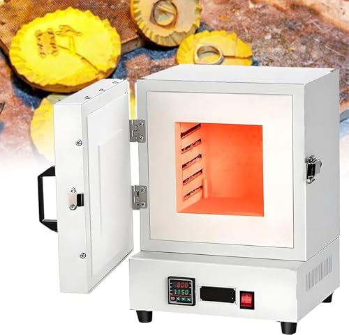 GEHPYYDS Four à moufle de Laboratoire Haute température - Four à Caisson Intelligent intégré de 2000 W pour Le Traitement des Bijoux et du plâtre, atteint 1150 °C.