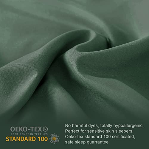 Kinmeroom Green Duvet Cover California King Size-Ultra Soft And Breathable 3 Pieces Bedding Duvet Cover Set With Zipper Closure-1 Duvet Cover And 2 Pillow Shams(104 * 98",Green) #TOP4