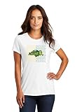 CornBorn North Dakota State Shirt Womens Tshirt - NDSU Bison Logo Overlay - White - Medium