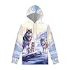 WELLFLYHOM Womens College Sweatshirts And Hoodies with Pocket Long Sleeve Pullover Jumper, 0 Wolf Family, XXL #3