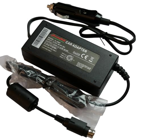 12V 5A (60W) Car Cigarette Lighter Power Adapter (Voltage Stabiliser) For AvTex Branded TVs Requiring 3-Pin Type Output Plug.