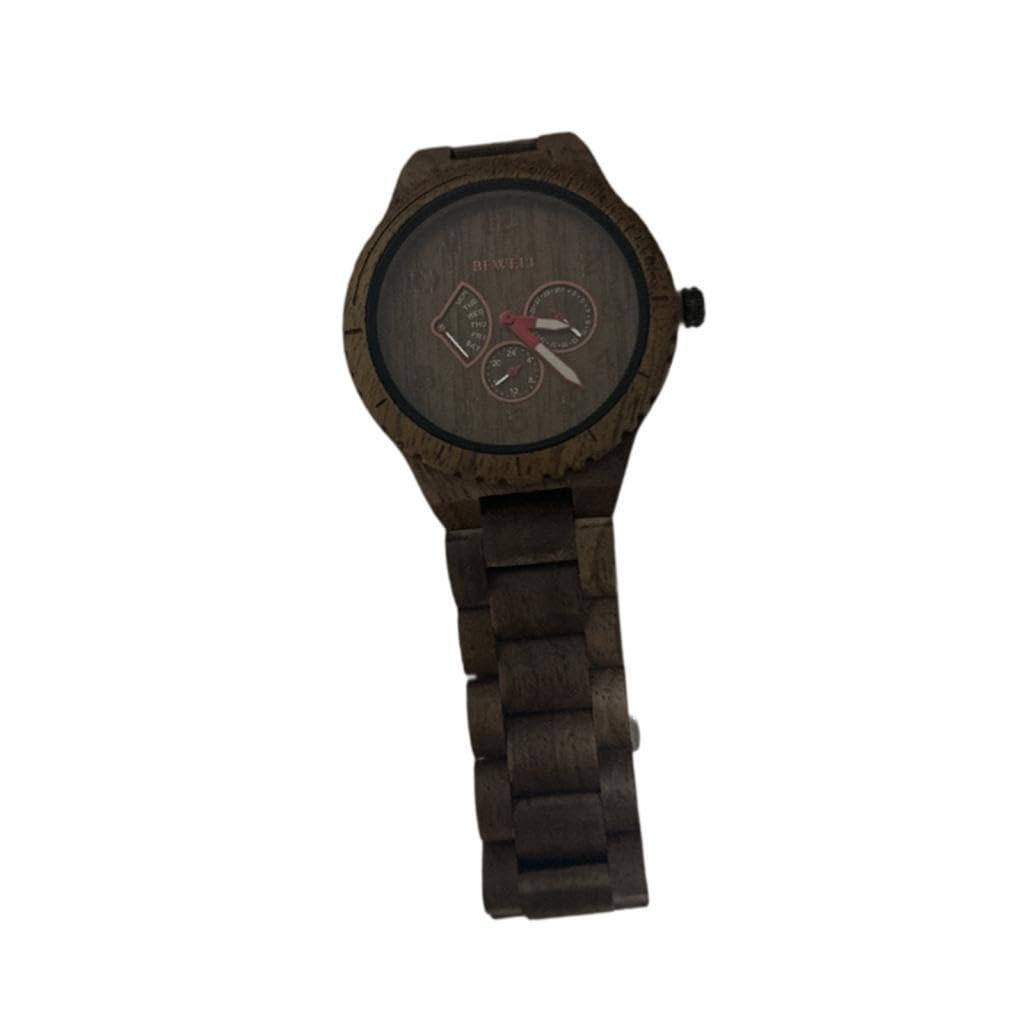 Reloj de Madera Natural Relojes Pulsera Cuadrante Resina Movimiento Hebilla Acero Inoxidable Adecuado para Hombre Mujer Regalo