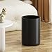 YOJIA 2.1 Gallon/8L Bathroom Trash Can, Small Garbage Can, Open Top, Modern Waste Basket, for Bedroom, Hotel Toilet, Kitchen, Office (Black)