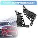 KUAFU Front Bumper Bracket Compatible with 2014-2018 Jeep Cherokee Replacement for 68210064AD 68210065AD CH1043108 CH1042108 Bumper Mounting Bracket Plastic Unfinished Black
