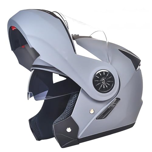 Casco De Motocicleta Abatible Hacia Arriba Casco Integral Para Motocicleta Homologado ECE 2206 Casco De Motocross Casco Deportivo Para Carreras Casco De Motocicleta Touring Unisex E,(54-59CM)
