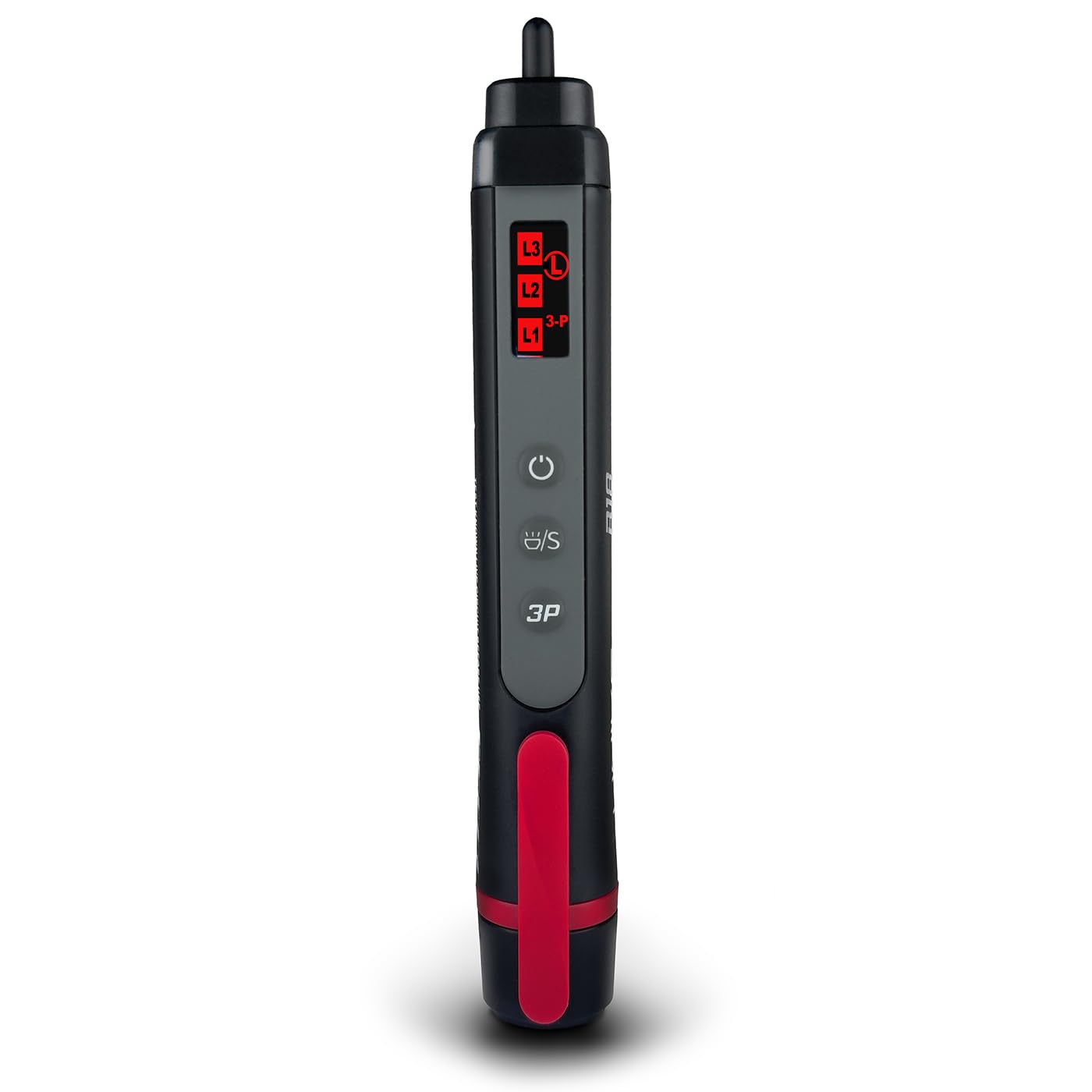 UNIKS - Detector de voltaje profesional R18 para 3 intensidades y sentido cíclico - Detector de tubos y cables eléctricos sin contacto con pantalla, linterna y doble sensibilidad