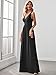 Ever-Pretty Women's Elastic Lace V-Neck Empire Waist Chiffon Long Prom Dress Long Ball Gown Black US8