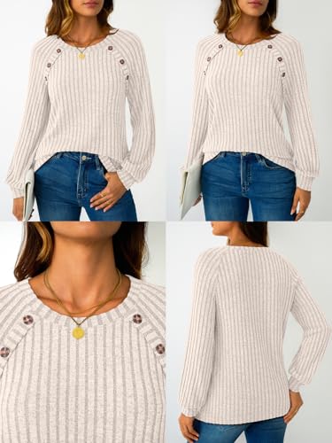 Image of LILLUSORY Womens Tops Long Sleeve Shirts Fall Lightweight Sweaters