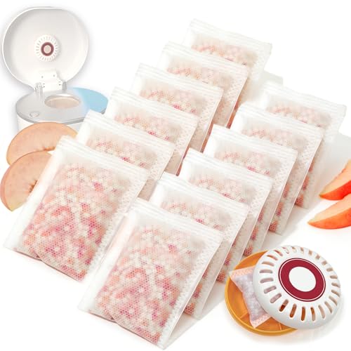 Image of PurifyLogix Lemon-Scented Deodorizer Packs for Baby Puck Cartridge, Odor Absorber Refills Compatible with Munchkin Step and Pail Diaper Pails, 12 PCS (For 3.5" Cartridge) (12, Peach)