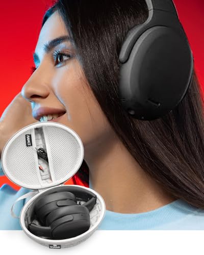 Image of Hard Travel Carrying Case Compatible with Skullcandy Crusher Over-Ear Headphones. (Case Only, Not Include The Device)-Gray(Gray Lining)