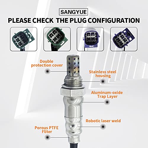 Sensor de oxígeno 4 piezas para Nissan Pathfinder 2003 miniatura 3