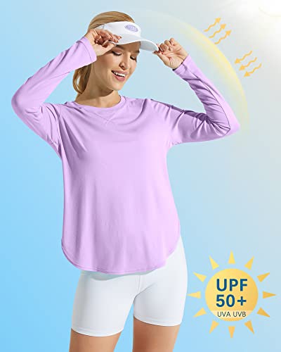 Image of G4Free Lightbreeze Womens UPF 50+ Long Sleeve Workout Tops Quick Dry UV Sun Shirt Running Gym Hiking Yoga Casual Lightweight