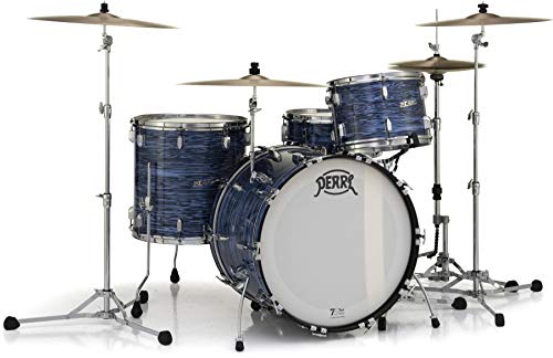 Pearl - Pearl President Series Deluxe 3-piece 75th Anniversary Edition Shell Pack in Ocean Ripple (#767) covered finish featuring 22"x14" Bass Drum w/Cymbal Holder, 13"x9" Tom, and 16"x16" Floor Tom