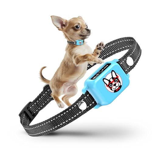 Bark Collar for Small Dogs 5-15 lbs with Magnetic Charging – No Shock, 3 Beep & Vibration Modes, 5 Sensitivity Levels – Humane Stop Anti-Barking Device – Dog Training Bark Collar (Blue)
