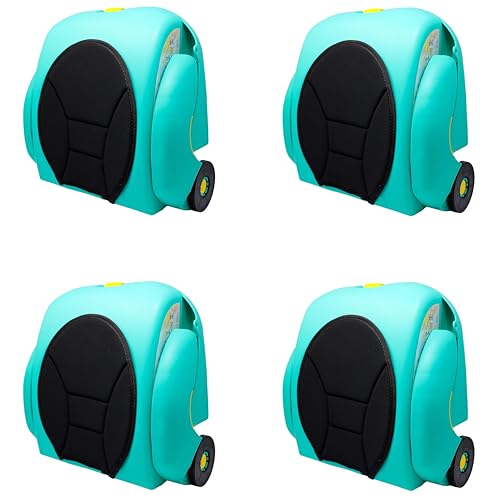 Certified Travel Luggage for Kids - Portable Roller, Carry On, Case Luggage - Many Colors - Multi Collection (Green, 4, Set)