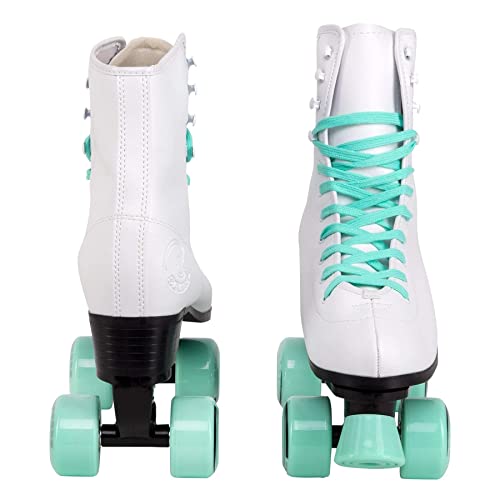 Image of C SEVEN C7skates Quad Roller Skates | Retro Design (Mint, Women's 6 / Youth 5)