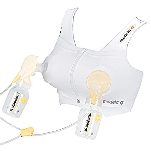 Medela - Bustier Easy Expression Kit Main Libre - Pour Tire-Laits Medela - Blanc - Taille S