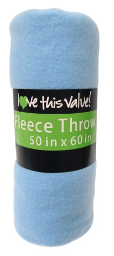 Imperial Home Cozy 50 X 60 Fleece Throw Blanket -Baby Blue