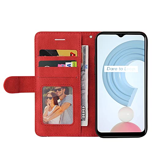 Phone Flip Case Compatible With Oppo Realme C21Y Leather Wallet Case, Card Slot Holder Flip Phone Case Oppo Realme C21Y Case Wallet Men’s And Women’s Shockproof Four-Color Phone Case Phone Screen Prot #TOP5