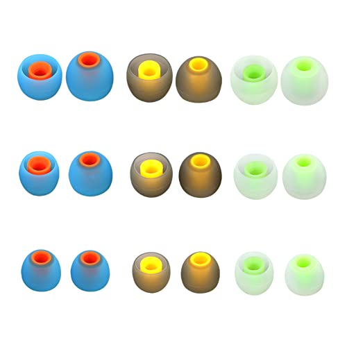 Image of Earbud Silicone Ear Tips Earbuds Replacement Ear Tips Gels Bud for Popular in-Ear Headphones Other Inner Hole from 3.8mm - 5.1mm Earphones 9 Pairs S /M /L