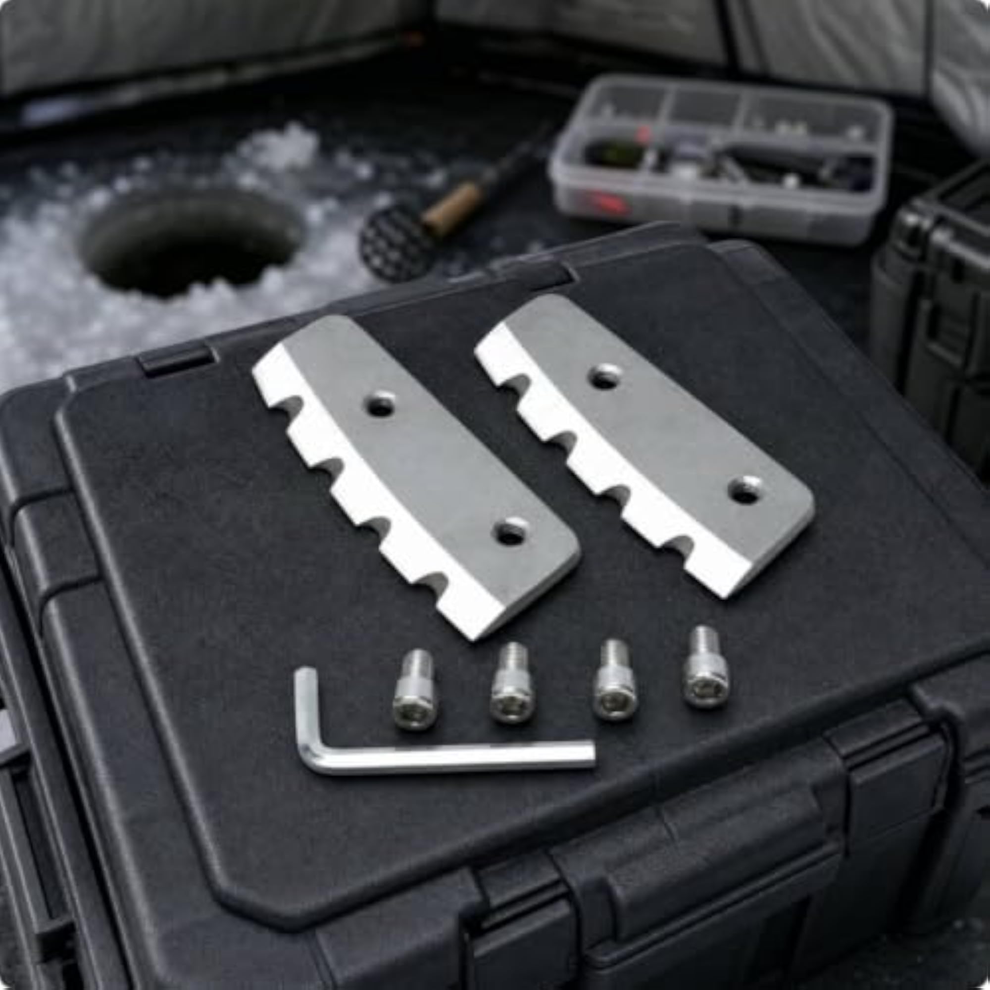 2 Pieces Sharp Serrated Ice Auger Replacement Blade