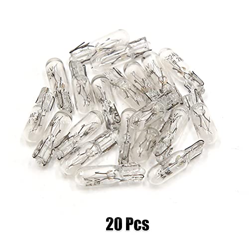 uxcell 20 piezas T5 24V 1.2W luz LED amarilla interior miniatura 6