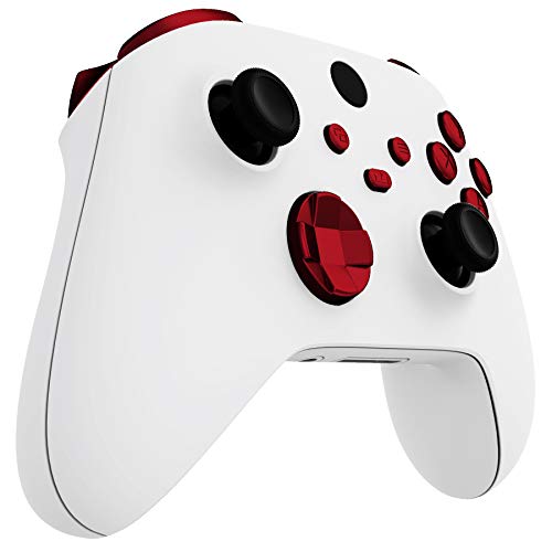 Image of eXtremeRate Replacement Buttons for Xbox Core Wireless Controller, Scarlet Red DIY Accessories LB RB LT RT Bumpers Trigers Dpad ABXY Start Back Sync Share Keys Parts for Xbox Series X & S Controller