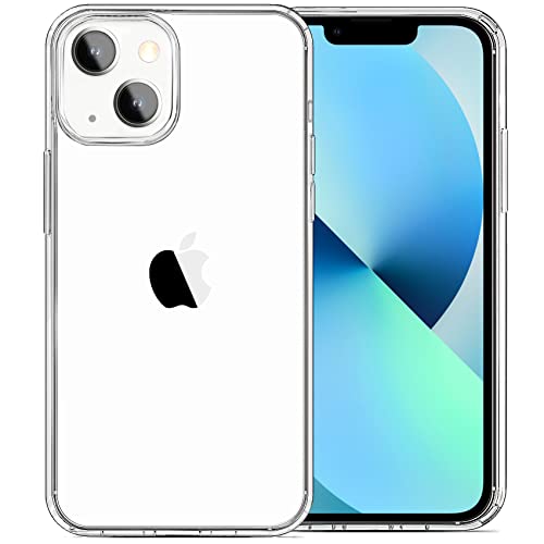 JJGoo for iPhone 13 Case Clear, Transparent Soft Shockproof Protective Slim Thin Phone Bumper Phone Cases for iPhone 13