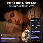 R02 Smart Ring, a Smart Ring for Women and Men, with a Charging case, Supports Heart Rate, Blood Oxygen, Sleep Health Monitoring, and Sports Tracking Ring. (Rose Gold, 9#) - Image 4