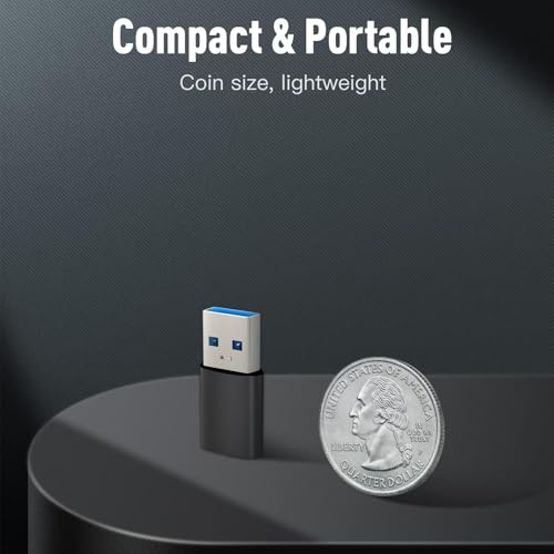 Dciopoxc USB C Adapter 4 Stück, USB auf Typ C 3.2 Adapter (2 Pack) & Typ C auf A Stecker (2 Pack), USB Adapter Kompatibel mit iPhone 17 Galaxy Laptop MacBook Pro Airpods iPad PC Hub usw