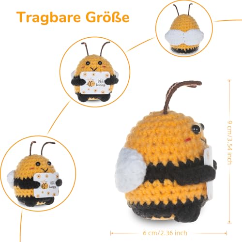 WenmthG Pocket Hug Biene Glücksbringer Geschenke, Glück Biene Positive Geschenke, Positive Kartoffel Deutsch Ersatz - 1 St