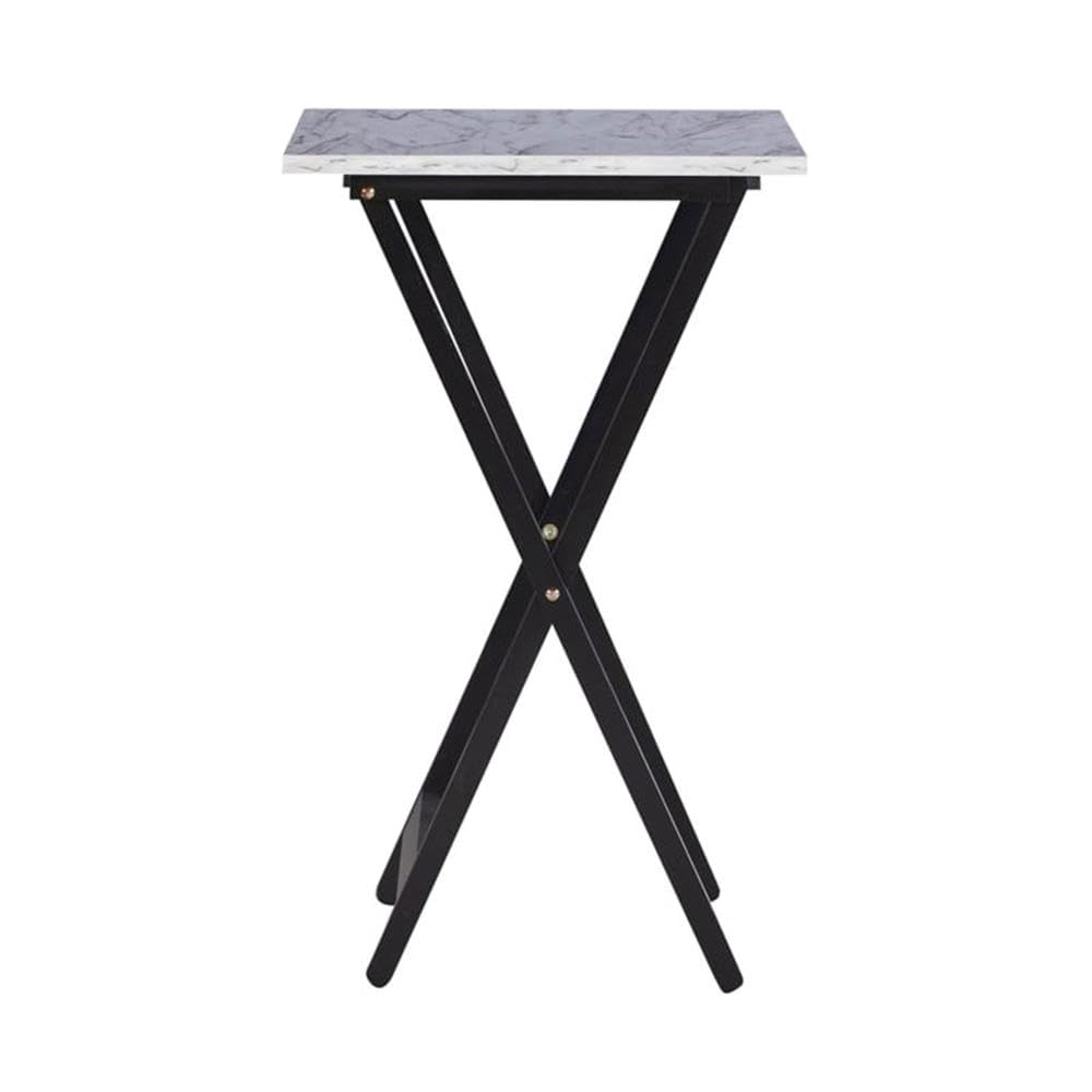 Pemberly Row Mainstays 5-Piece Folding Tray Table Set With Stand