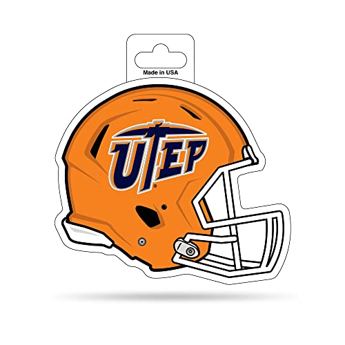Rico Industries NCAA Texas-El Paso Miners - UTEP 4.75" x 5" Shape Cut Helmet Decal, One Size, White