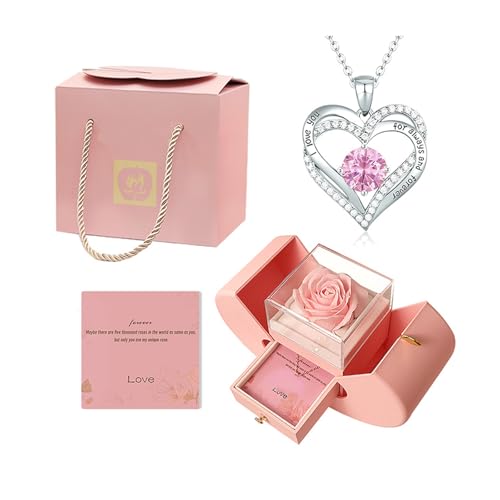 Collar de corazón de alta gama con flores preservadas de lujo para decoración