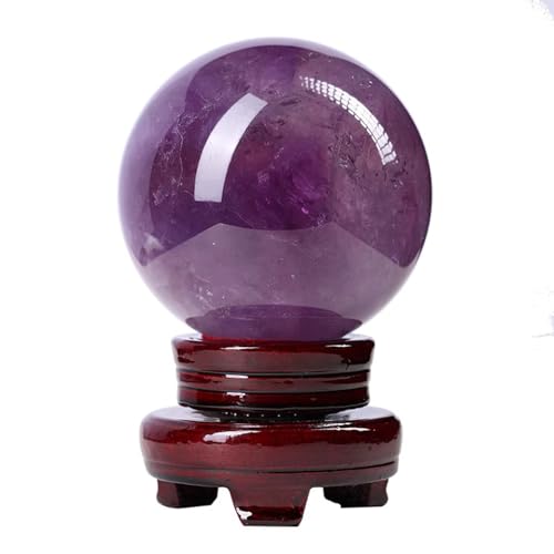 水晶玉、 アメジストクリスタルボール、アメジストクォーツクリスタルストーンスフィアボールホームデコレーション複数のサイズ(130mm)