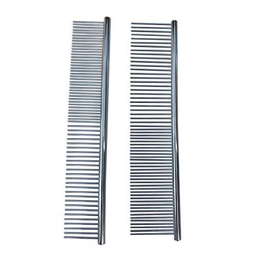 Yeahbudddy Pet Comb, Coarse and Fine Teeth Comb, Pet Hair Comb with Rounded Ends, Removes Knots, Mats and Tangles for… - Image 3