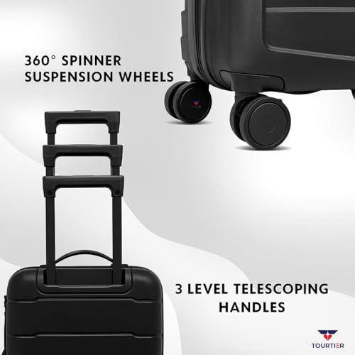 Image of 28-Inch Hard-Shell Luggage Suitcase | Lightweight 3.7 kg | 360 Spinner Wheels | 2-Way Zipper | Multi-Functional Lock | Business & Family Travel Trolley Bag (1, BLACK-28INCH)