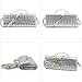 Woven Clutch Purses for Women Evening Bag Handmade Leather Shoulder Handbag Fashion Crossbody Purse (Small Plaid, Silver)