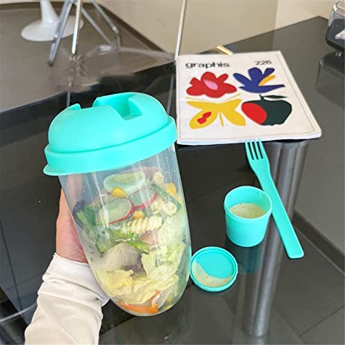 Generic 2022 Fresh Salad Container Keep Fit Salad Meal Shaker Cup With Fork And Salad Dressing Holder thumb #5