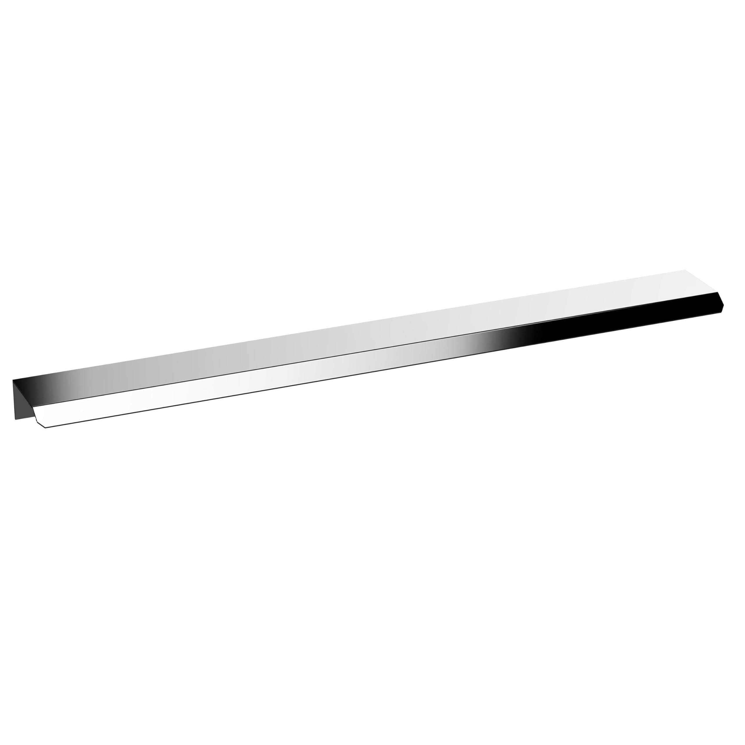 Balterley Finger Pull Kitchen Cupboard Handles, Angled Front Bathroom Cabinet Handles, Chrome Door Handle for Bathroom, Cupboard Door Handle - 300 x 36 x 17mm, 224mm Centres (Chrome)