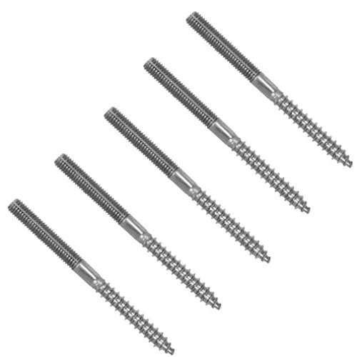 Preisvergleich Produktbild Versandbox24 5 Stück M8x130 Edelstahl A4 Stockschraube Rechtsgewinde Stockschrauben Schraubstifte Gewinde Schraube Stift