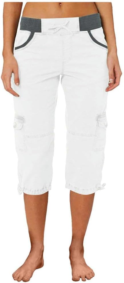 Women's Goods Summer Solid Color Casual Trousers Drawstring Summer Outdoor Hiking Pants Ladies Shorts