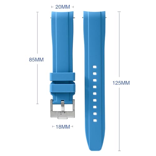 Nizonlaie Silicone Watch Bands Curved end Compatible with Omega X Swatch Moonswatch Watch 20mm Curved No Gap Quick Release Premium Silicone Rubber Strap Watch Replacement Band Men Women by Nizonlaie - Image 6