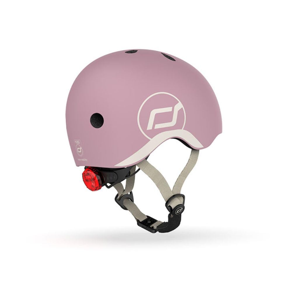 Scoot and Ride & Baby Casco da bambino XX-Small a Small (45-51 cm), vestibilità regolabile, design leggero, traspirante, fibbia magnetica, certificazione di sicurezza - Wildberry
