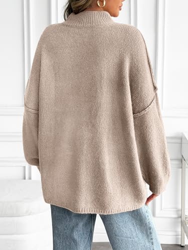 LILLUSORY Womens Oversized Mock Neck Batwing Chunky Fall Sweaters 2026 - image 4