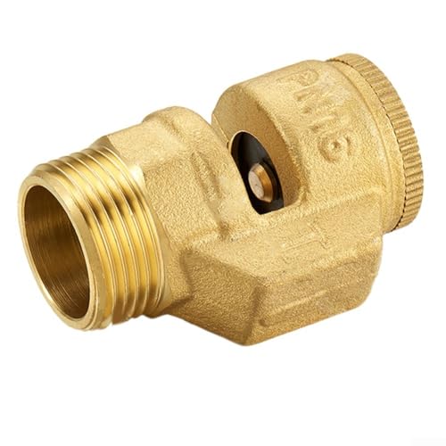 Eawfgtuw Vanne d'aspiration pour disjoncteur à vide en laiton pour systèmes à pression négative, clapet anti-retour DN15 en laiton avec large plage (-10 °C à 120 °C) pour