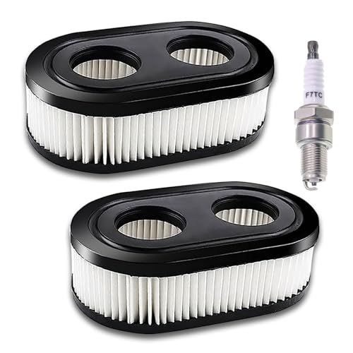 2 Stück Rasenmäher Luftfilter 1 Stück F7TC Zündkerze Luftfilter Filterpatrone Für Briggs & Stratton 798452 593260 Luftfilter (B)