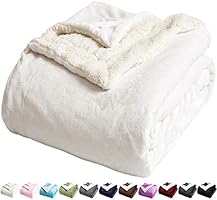 LBRO2M Sherpa Bed Blanket Super Soft Fuzzy Plush Warm Cozy Fluffy Microfiber Couch Throw Velvet Fleece Double Reversible...