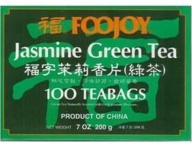 Bargaincell - Natural Healthy Foojoy Chinese Jasmine Green Tea - 2 Boxes of 100 Individually Wrapped Tea Bags (7.0 Oz)