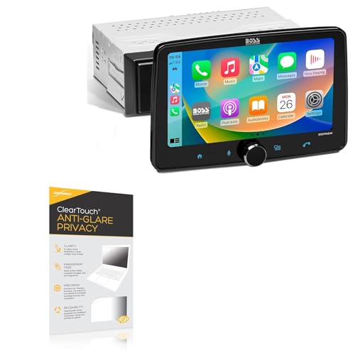 BoxWave Screen Protector Compatible with BOSS Audio BCPA8W - ClearTouch Anti-Glare Privacy (2-Pack), Privacy Screen Protector Flexible Film Anti-Glare